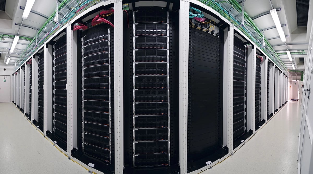 Event processing node rack in the ALICE computing farm