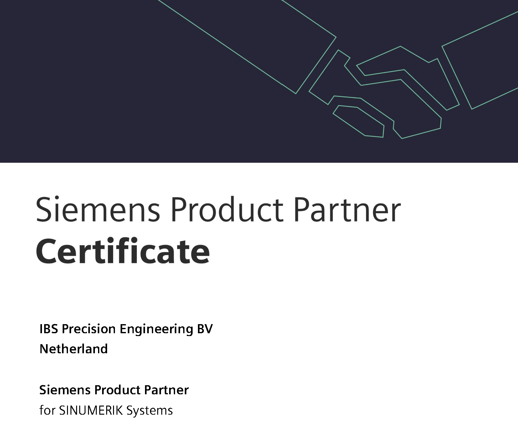 Siemens Product Partner until September 2027