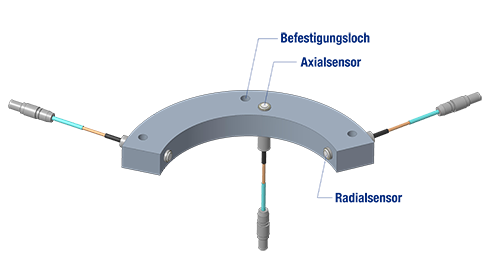 Integrierte Sensoren in einem Spindelring