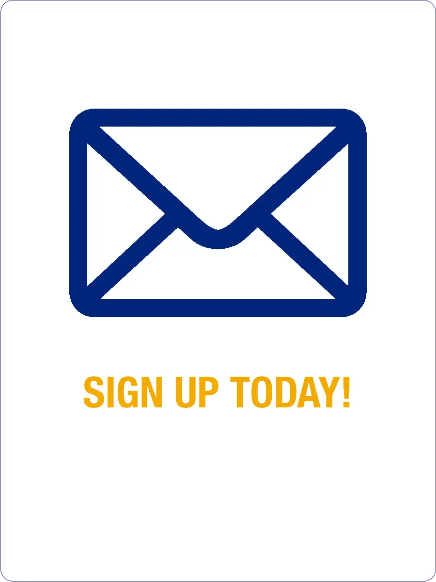 Sign up for our newsletter - blue line